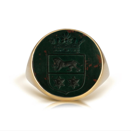 BLOODSTONE FAMILY CREST RING