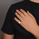 14K Gold Buddha Signet Ring