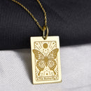 14K Gold Butterfly Pendant Necklace