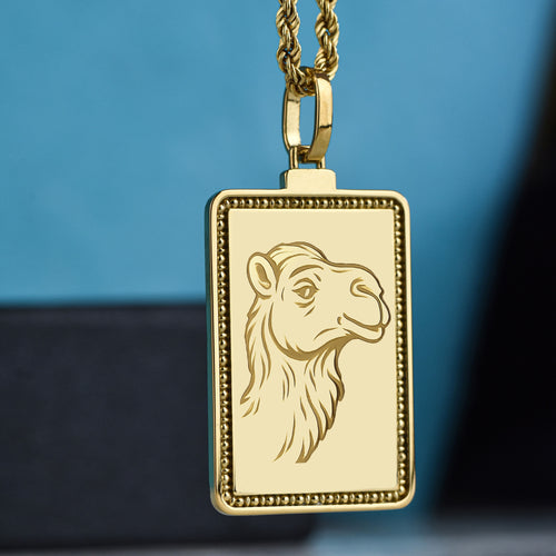 14K Gold Camel Pendant Necklace