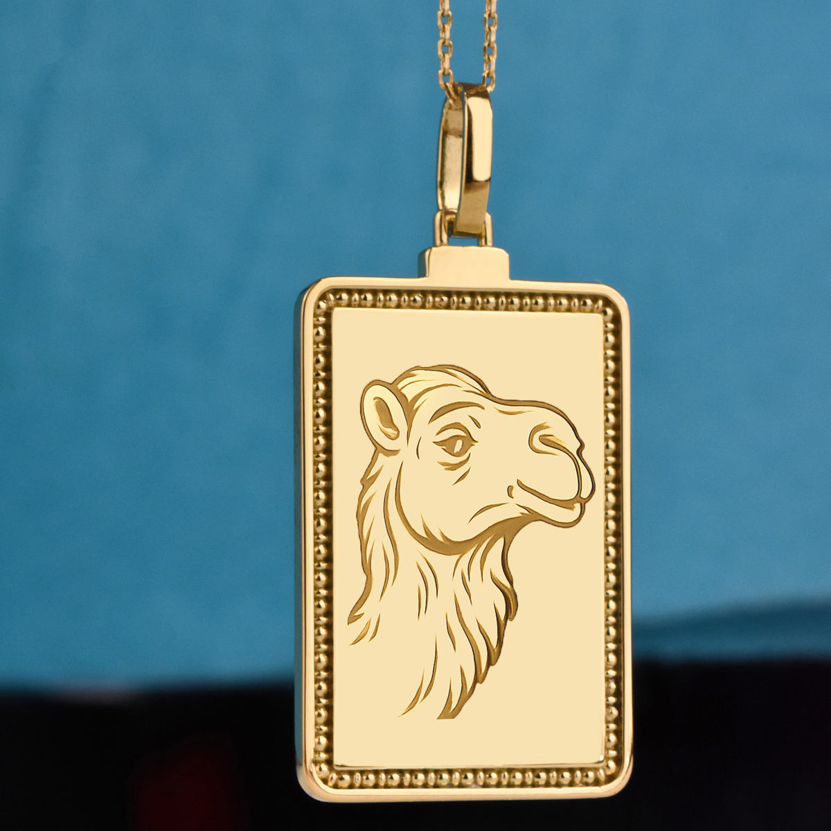 14K Gold Camel Pendant Necklace
