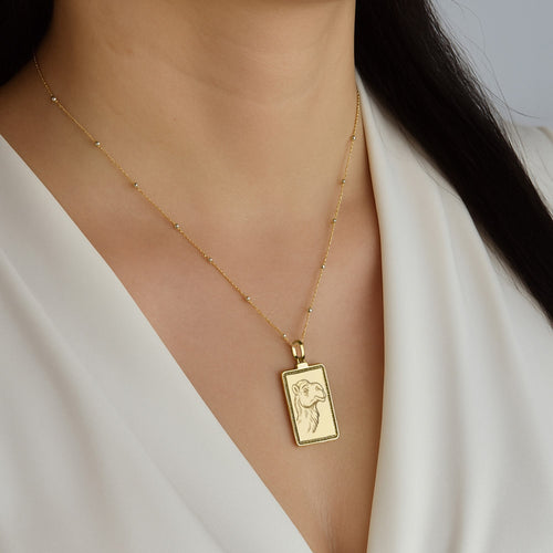 14K Gold Camel Pendant Necklace