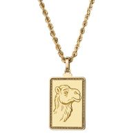 14K Gold Camel Pendant Necklace