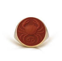 CARNELIAN CANCER RING