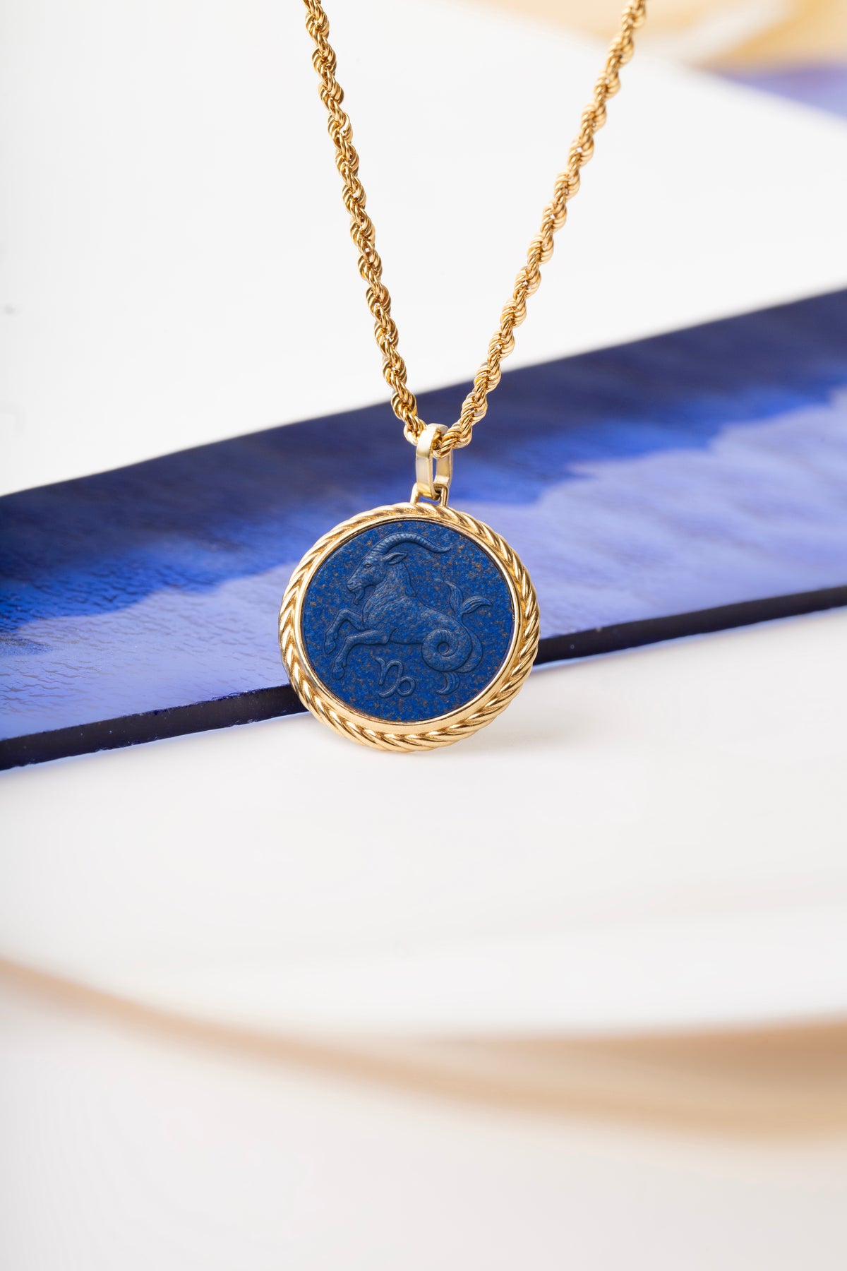 LAPIS LAZULI CAPRICORN NECKLACE
