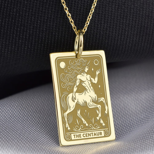 14K Gold Centaur Pendant Necklace