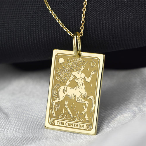 14K Gold Centaur Pendant Necklace