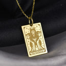 14K Gold Cerberus Pendant Necklace