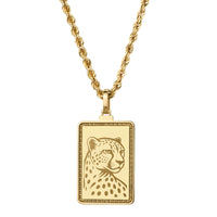 14K Gold Cheetah Pendant Necklace