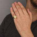 14K Gold Chi Rho Signet Ring