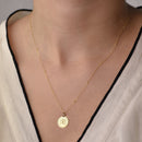 14K Gold Chi Rho Alpha Omega Pendant Necklace