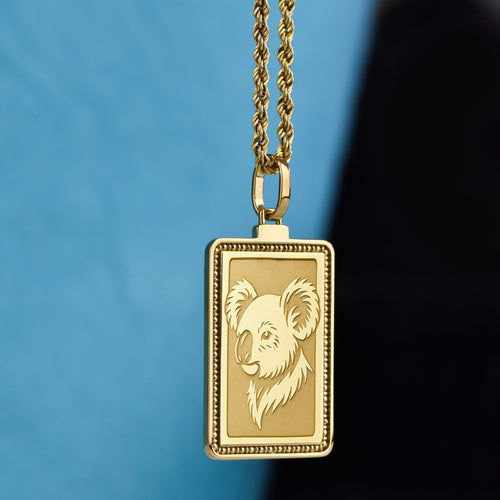 14K Gold Koala Pendant Necklace