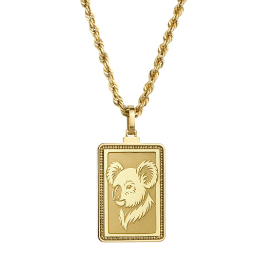 14K Gold Koala Pendant Necklace