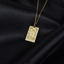 14K Gold Compass Pendant Necklace