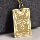 14K Gold Demon Pendant Necklace