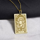 14K Gold Elf Pendant Necklace
