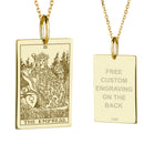 14K Gold Empress Tarot Card Pendant Necklace