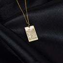 14K Gold Empress Tarot Card Pendant Necklace