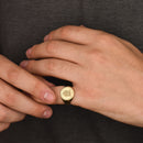 14K Gold Eye of Horus Signet Ring