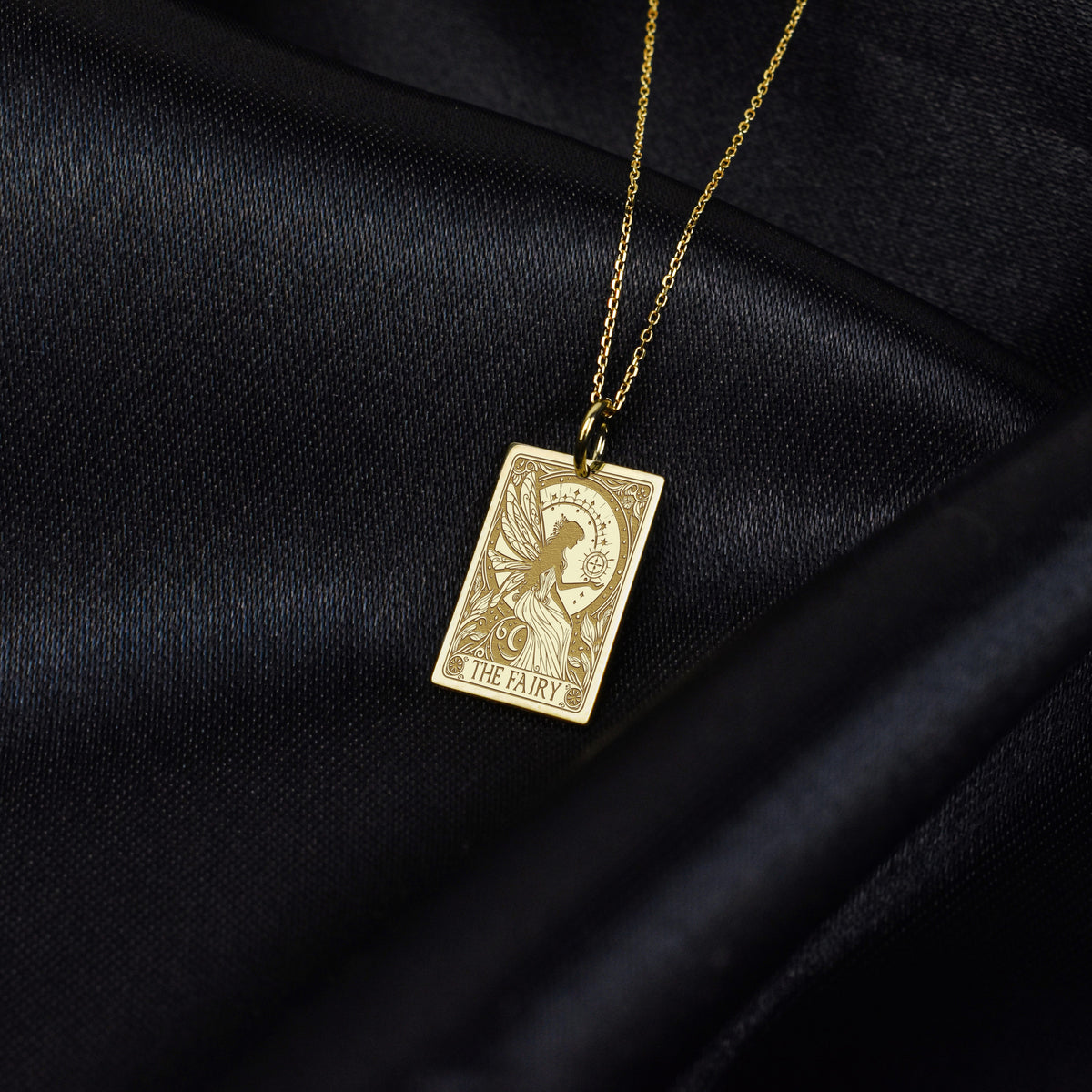 14K Gold Fairy Pendant Necklace
