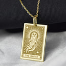 14K Gold Ghost Pendant Necklace