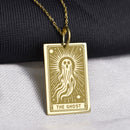 14K Gold Ghost Pendant Necklace