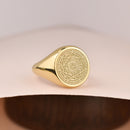 14K Gold Seven Archangels Sigil Signet Ring
