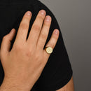14K Gold Hecate's Wheel Signet Ring