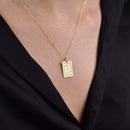 14K Gold King of Hearts Playing Card Pendant Necklace