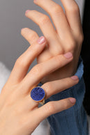 LAPIS LAZULI FAMILY CREST RING