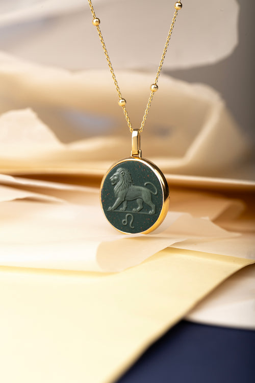 BLOODSTONE LEO NECKLACE
