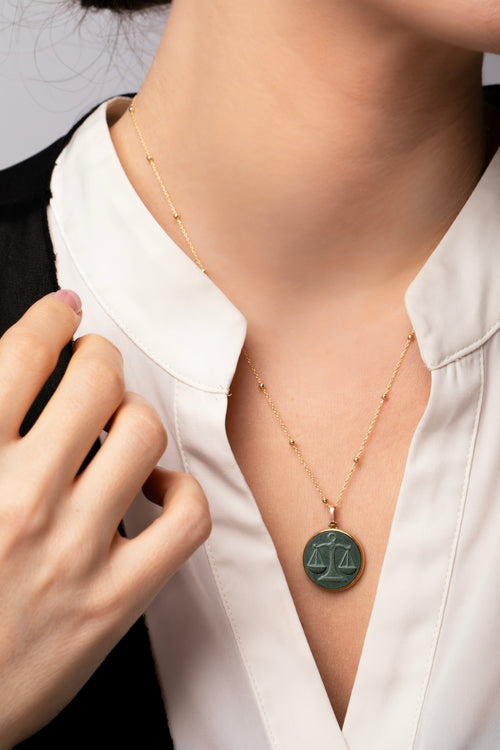 BLOODSTONE LIBRA NECKLACE