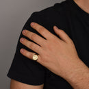 14K Gold Lion Signet Ring