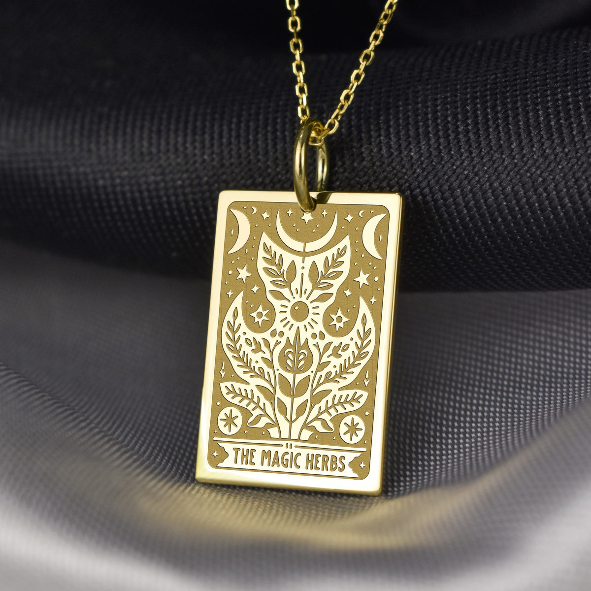 14K Gold Magic Herbs Pendant Necklace