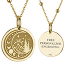 14K Gold Moon Phase Mountain Pendant Necklace