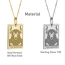 14K Gold Minotaur Pendant Necklace