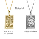 14K Gold Compass Pendant Necklace