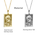 14K Gold Coffee Lover Skull Pendant Necklace