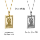 14K Gold Reaper Tarot Card Pendant Necklace