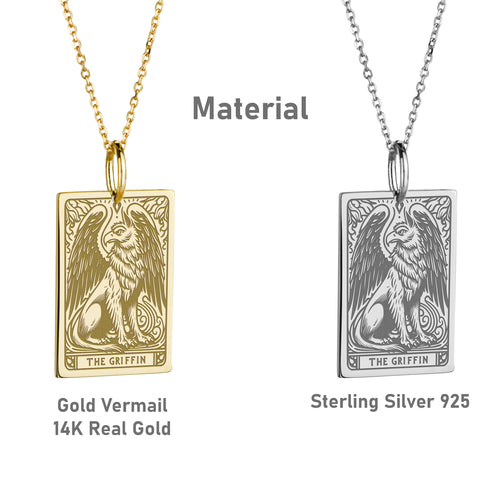 14K Gold Griffin Pendant Necklace