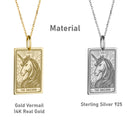 14K Gold Unicorn Pendant Necklace