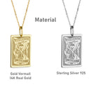 14K Gold Memento Mori Hourglass Pendant Necklace