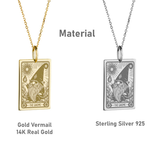 14K Gold Gnome Pendant Necklace