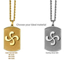 14K Gold Basque Cross Tag Necklace