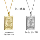 14K Gold Alien Pendant Necklace