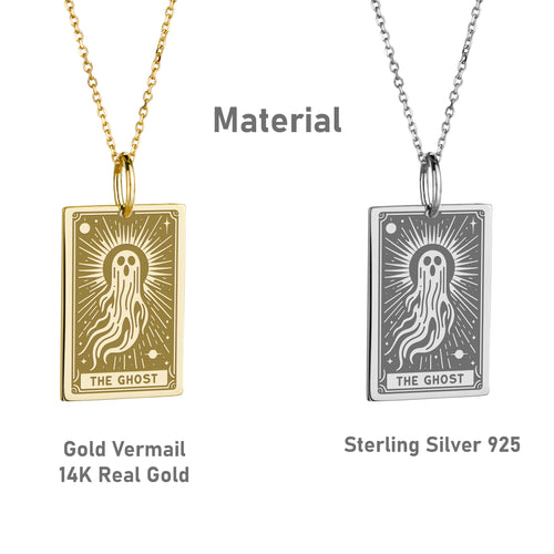 14K Gold Ghost Pendant Necklace