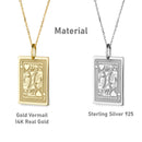 14K Gold King of Hearts Playing Card Pendant Necklace