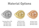 14K Gold Rose Signet Ring