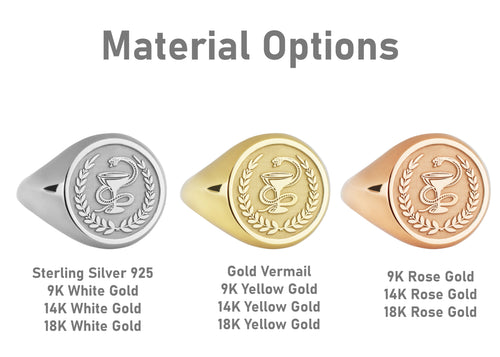 14K Gold Pharmacist Signet Ring