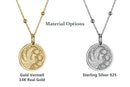 14K Gold Phoenix Bird Pendant Necklace